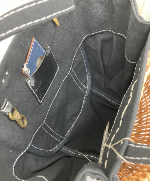 ebagos（エバゴス）ebagos (エバゴス) キャンバス・カゴポケット付トートの古着・服飾アイテム