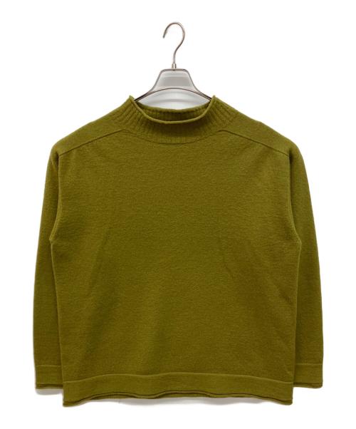 MHL（エムエイチエル）MHL (エムエイチエル) FELTED ROUGH WOOL　ハイネックニット オリーブ サイズ:Lの古着・服飾アイテム