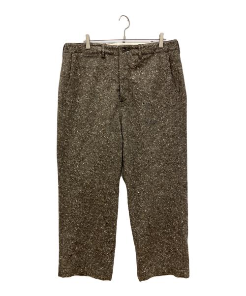 BUZZ RICKSON'S（バズリクソンズ）Buzz Rickson's (バズリクソンズ) AVIATION ASSOCIATES NEP WOOL TROUSERS ネップウールトラウザーズ  ウールパンツ　ボタンフライ ブラウン サイズ: 96cm (W38)の古着・服飾アイテム