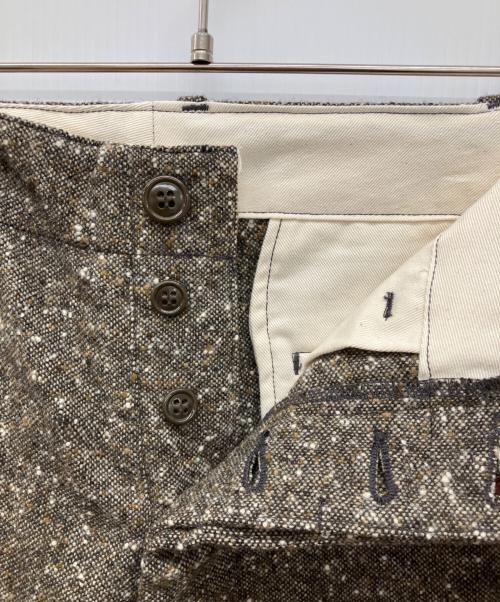 BUZZ RICKSON'S（バズリクソンズ）Buzz Rickson's (バズリクソンズ) AVIATION ASSOCIATES NEP WOOL TROUSERS ネップウールトラウザーズ  ウールパンツ　ボタンフライ ブラウン サイズ: 96cm (W38)の古着・服飾アイテム