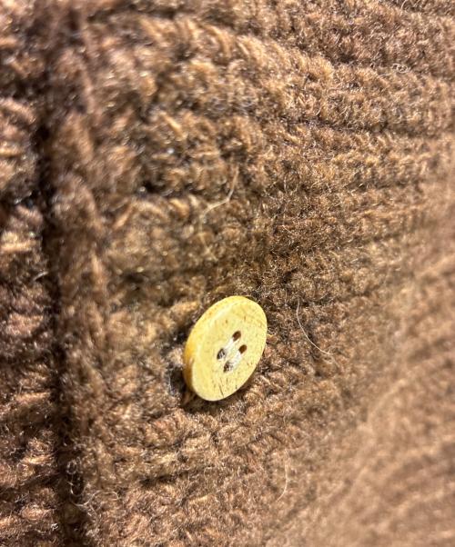 VISVIM（ビズビム）VISVIM (ビズビム) CROCHET KNIT VEST (N.D.) ブラウン×ネイビー サイズ:4の古着・服飾アイテム