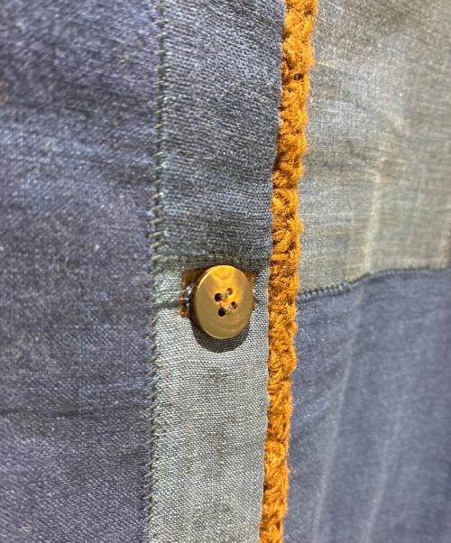 VISVIM（ビズビム）VISVIM (ビズビム) CROCHET KNIT VEST (N.D.) ブラウン×ネイビー サイズ:4の古着・服飾アイテム