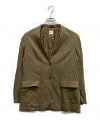 6(ROKU) BEAUTY&YOUTHロク ビューティーアンドユース）の古着「NO COLLAR JACKET」｜カーキ