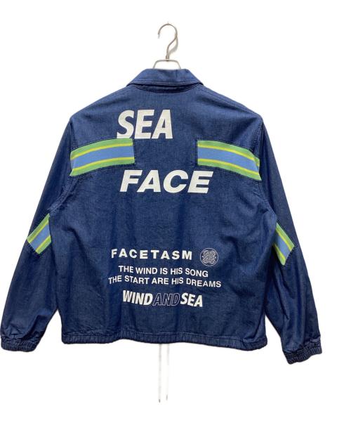FACETASM（ファセッタズム）FACETASM (ファセッタズム) WIND AND SEA (ウィンダンシー) RIB DENIM COACH JACKET インディゴ サイズ:4の古着・服飾アイテム