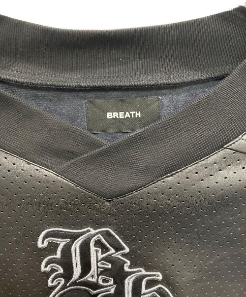 BREATH（ブレス）BREATH (ブレス) FAUX LEATHER GAME SHIRT ブラック サイズ:XLの古着・服飾アイテム