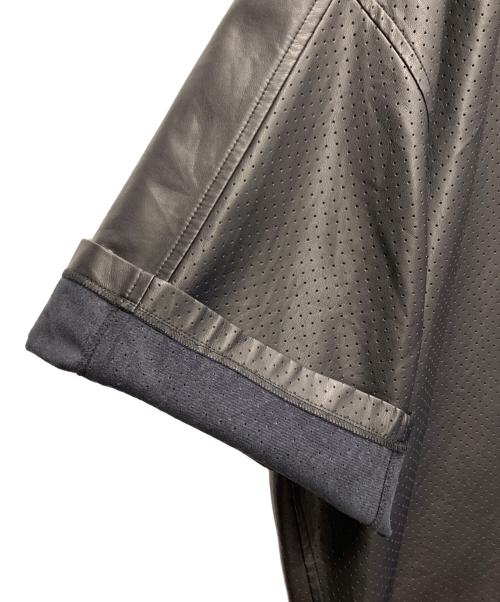 BREATH（ブレス）BREATH (ブレス) FAUX LEATHER GAME SHIRT ブラック サイズ:XLの古着・服飾アイテム