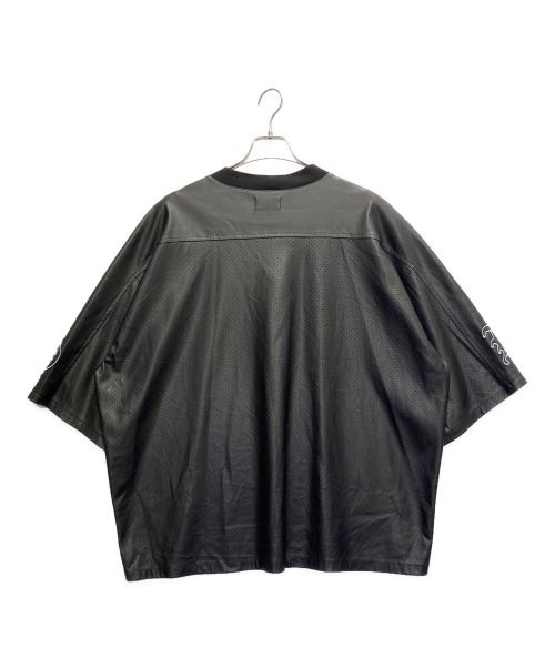 BREATH（ブレス）BREATH (ブレス) FAUX LEATHER GAME SHIRT ブラック サイズ:XLの古着・服飾アイテム