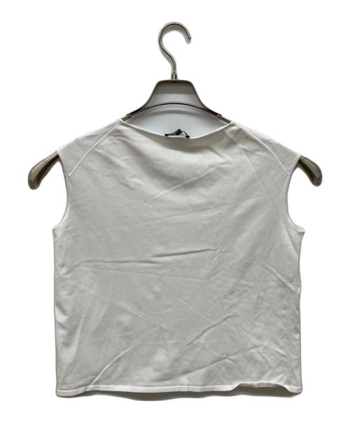 theory（セオリー）theory (セオリー) Wooster Crepe Knit Boat Neck Top ホワイト サイズ:Ｓの古着・服飾アイテム