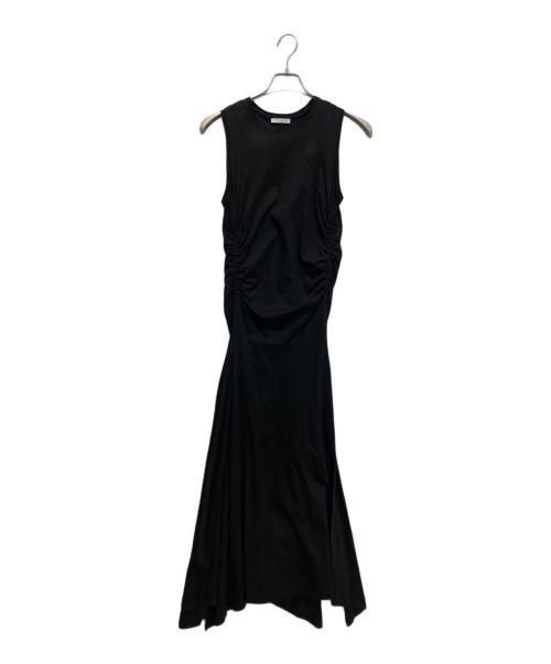 ESTNATION（エストネーション）ESTNATION (エストネーション) シャーリングカットソーワンピース ブラック サイズ:38の古着・服飾アイテム