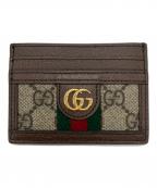 GUCCIグッチ）の古着「GG パスケース　カードケース」｜ブラウン