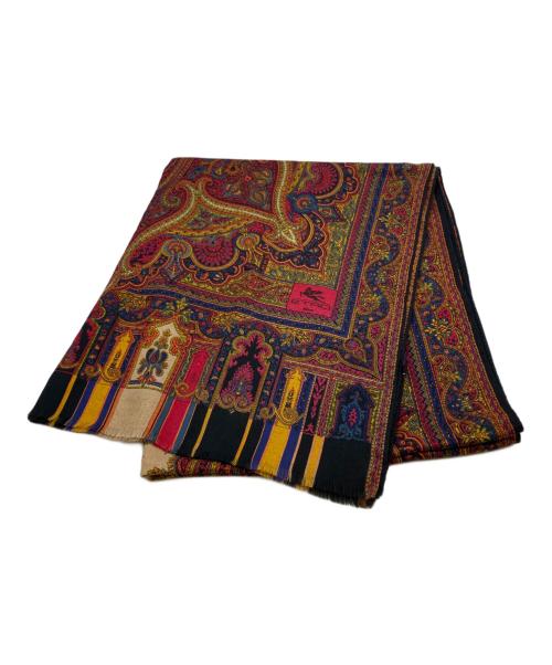 ETRO（エトロ）ETRO (エトロ) ペイズリー柄シルク混ストール レッドの古着・服飾アイテム