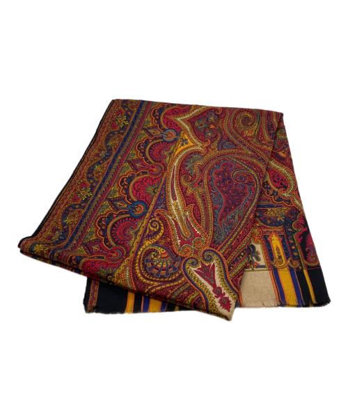 ETRO（エトロ）ETRO (エトロ) ペイズリー柄シルク混ストール レッドの古着・服飾アイテム