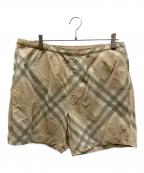 BURBERRYバーバリー）の古着「チェックスイムショーツ」｜ベージュ