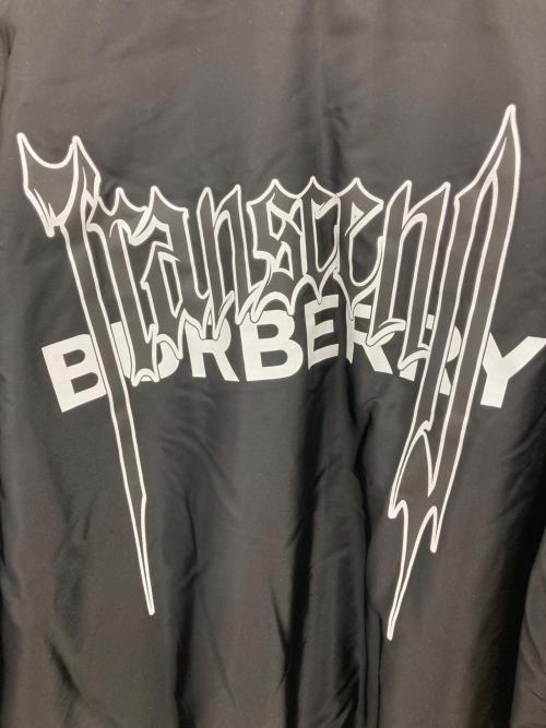 BURBERRY（バーバリー）BURBERRY (バーバリー) バックプリントMA-1ジャケット ブラック サイズ:XLの古着・服飾アイテム