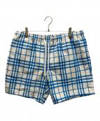 BURBERRYバーバリー）の古着「チェックスイムショーツ」｜ブルー