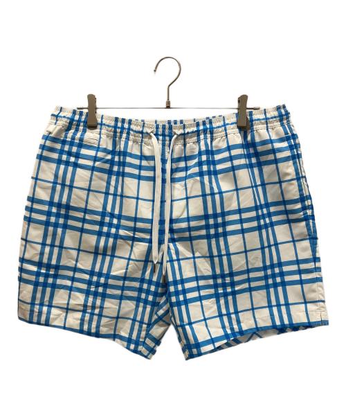 BURBERRY（バーバリー）BURBERRY (バーバリー) チェックスイムショーツ ブルー サイズ:XLの古着・服飾アイテム