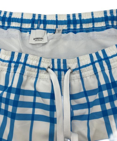 BURBERRY（バーバリー）BURBERRY (バーバリー) チェックスイムショーツ ブルー サイズ:XLの古着・服飾アイテム