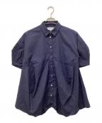 ENFOLDエンフォルド）の古着「HALF‐SLEEVES SHIRT」｜ネイビー