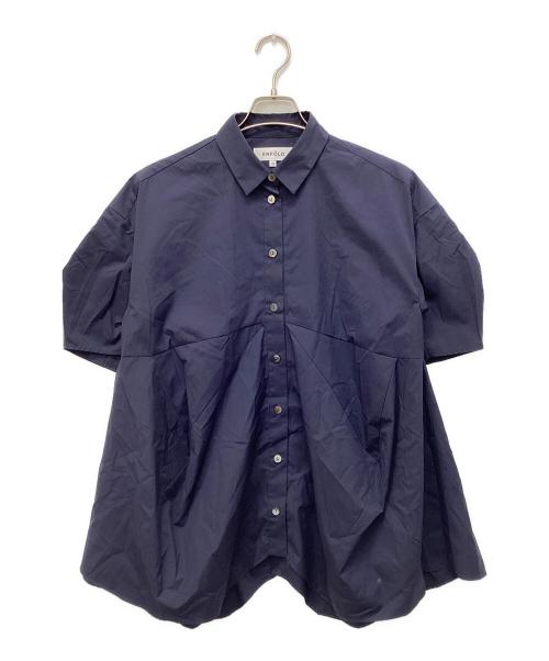 ENFOLD（エンフォルド）ENFOLD (エンフォルド) HALF‐SLEEVES SHIRT ネイビー サイズ:38の古着・服飾アイテム