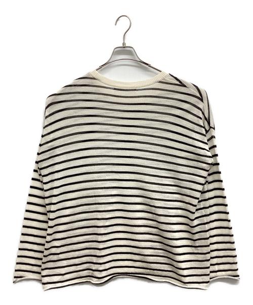 L'appartement（アパルトモン）L'appartement (アパルトモン) Border Sheer Knit アイボリー サイズ:Freeの古着・服飾アイテム
