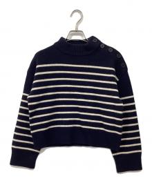 RANDEBOO（ランデブー）の古着「Border marine knit」｜ネイビー