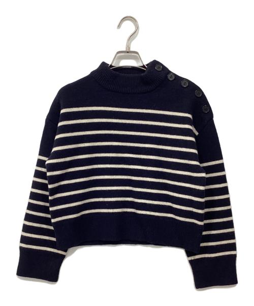 RANDEBOO（ランデブー）RANDEBOO (ランデブー) Border marine knit ネイビー サイズ:Freeの古着・服飾アイテム