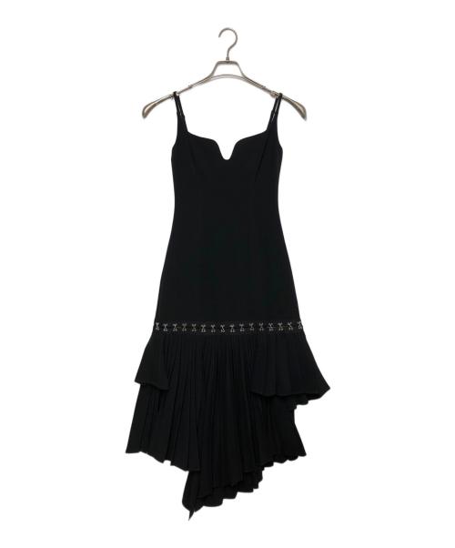 H&M（エイチアンドエム）H&M (エイチアンドエム) ROKH (ロク) レイヤードスカートアシンメトリーワンピース ブラック サイズ:XS 未使用品の古着・服飾アイテム