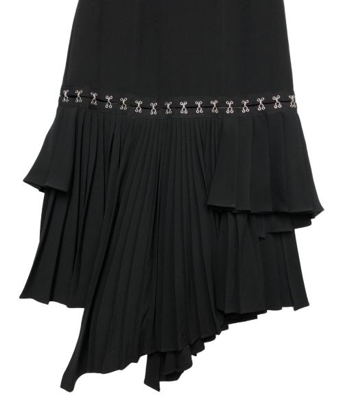 H&M（エイチアンドエム）H&M (エイチアンドエム) ROKH (ロク) レイヤードスカートアシンメトリーワンピース ブラック サイズ:XS 未使用品の古着・服飾アイテム