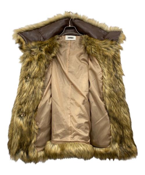 VIAVANDA（ヴィアヴァンダ）VIAVANDA (ヴィアヴァンダ) ファーコート ブラウン サイズ:FREEの古着・服飾アイテム