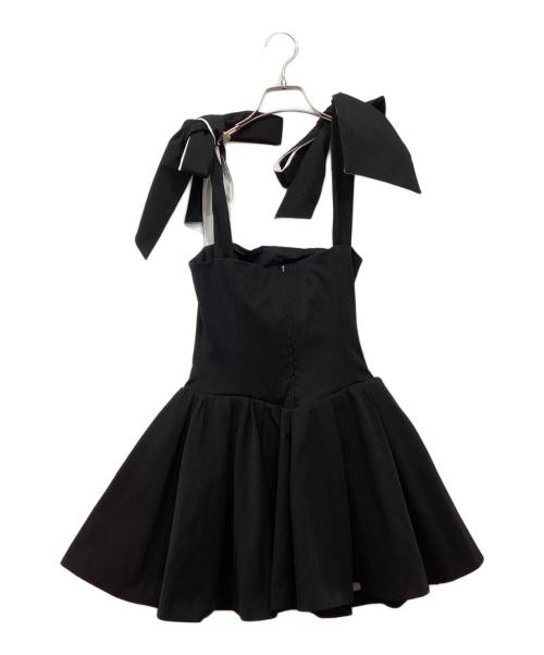 THEREDTHREAD（ザレッドスレッド）THEREDTHREAD (ザレッドスレッド) V ribbon dress othello ブラック サイズ:Freeの古着・服飾アイテム