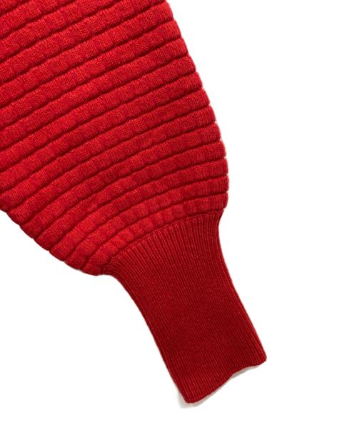 NKNIT（エヌニット）NKNIT (ンニット) waffle KNIT 2way dress レッドの古着・服飾アイテム