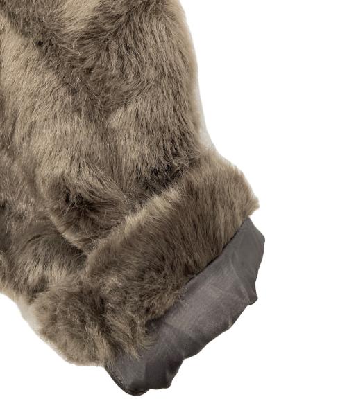 MERCURY DUO（マーキュリーデュオ）MERCURY DUO (マーキュリーデュオ) テーラードカラーファーショートコート チャコールグレー サイズ:M 未使用品の古着・服飾アイテム