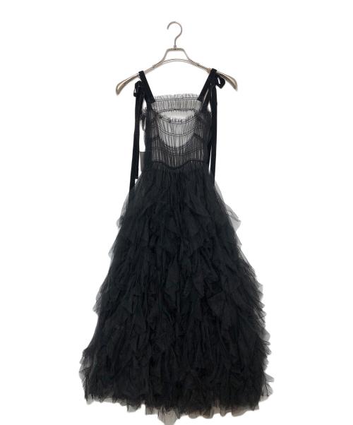 Lily Brown（リリーブラウン）Lily Brown (リリーブラウン) KEITA MARUYAMA (ケイタマルヤマ) ラッフルチュールドレス ブラック サイズ:SIZE Free 未使用品の古着・服飾アイテム