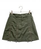 HTH×Dickiesエイチティーエイチ×ディッキーズ）の古着「Zip mini skirt」｜カーキ
