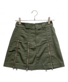 HTH×Dickies（エイチティーエイチ×ディッキーズ）の古着「Zip mini skirt」｜カーキ