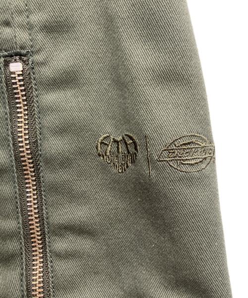 HTH（エイチティーエイチ）HTH (エイチティーエイチ) Dickies (ディッキーズ) Zip mini skirt カーキ サイズ:S 未使用品の古着・服飾アイテム