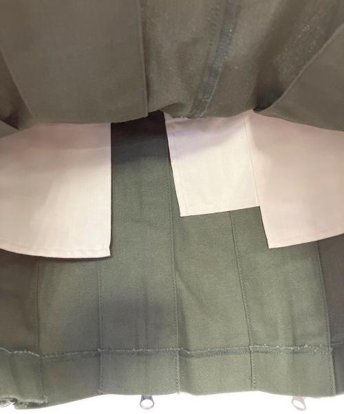 HTH（エイチティーエイチ）HTH (エイチティーエイチ) Dickies (ディッキーズ) Zip mini skirt カーキ サイズ:S 未使用品の古着・服飾アイテム