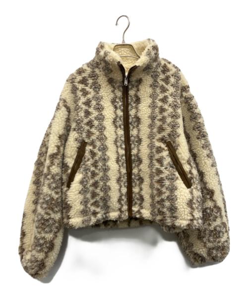 ISABEL MARANT ETOILE（イザベルマランエトワール）ISABEL MARANT ETOILE (イザベルマランエトワール) MACKENSY ボアジャケット ベージュ サイズ:36の古着・服飾アイテム