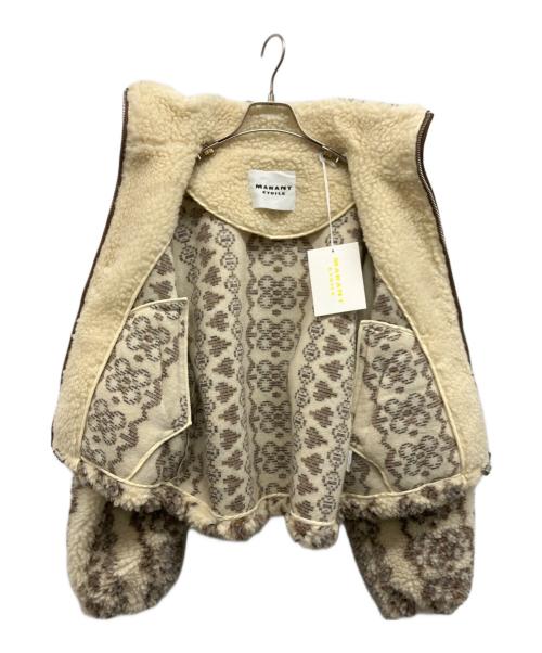 ISABEL MARANT ETOILE（イザベルマランエトワール）ISABEL MARANT ETOILE (イザベルマランエトワール) MACKENSY ボアジャケット ベージュ サイズ:36の古着・服飾アイテム