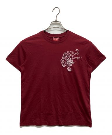 中古・古着通販】KENZO (ケンゾー) タイガー刺繍Tシャツ レッド サイズ