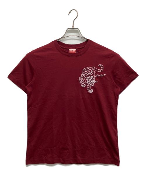 KENZO（ケンゾー）KENZO (ケンゾー) タイガー刺繍Tシャツ レッド サイズ:Ｓ 未使用品の古着・服飾アイテム