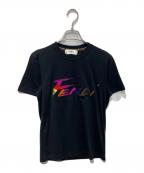 FENDIフェンディ）の古着「ロゴ刺繍Tシャツ　FS7254 AJXG」｜ブラック