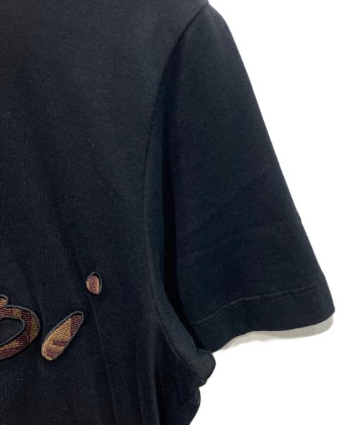 FENDI（フェンディ）FENDI (フェンディ) ロゴ刺繍Tシャツ　FS7254 AJXG ブラック サイズ:XS 未使用品の古着・服飾アイテム
