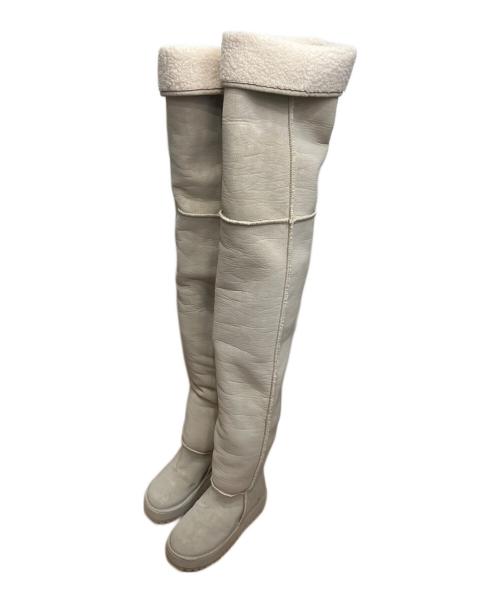 YELLO（イエロ）YELLO (イエロ) MAGNOLIA LOOSE FIT LONG BOOTS ベージュ サイズ:Mの古着・服飾アイテム