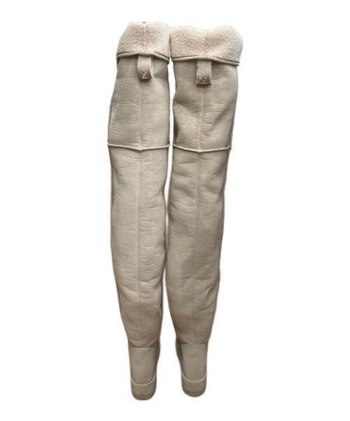 YELLO（イエロ）YELLO (イエロ) MAGNOLIA LOOSE FIT LONG BOOTS ベージュ サイズ:Mの古着・服飾アイテム