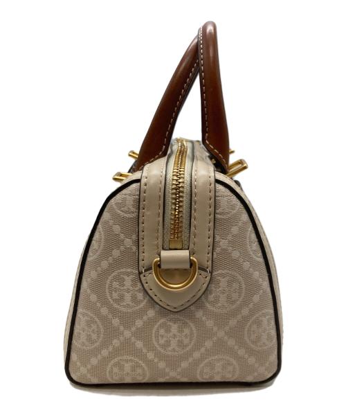 TORY BURCH（トリーバーチ）TORY BURCH (トリーバーチ) モノグラム ミニバレルバッグ ベージュの古着・服飾アイテム