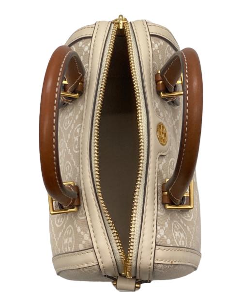 TORY BURCH（トリーバーチ）TORY BURCH (トリーバーチ) モノグラム ミニバレルバッグ ベージュの古着・服飾アイテム