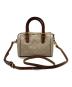 TORY BURCH (トリーバーチ) モノグラム ミニバレルバッグ ベージュ：12000円