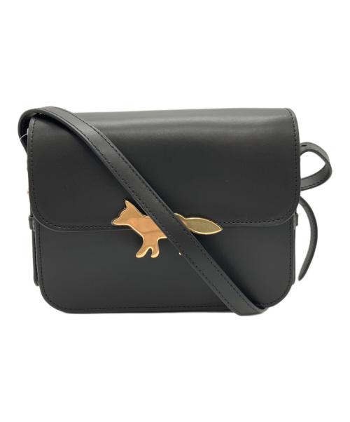maison kitsune（メゾンキツネ）MAISON KITSUNE (メゾンキツネ) EDIE BAG　エディバッグ ブラックの古着・服飾アイテム