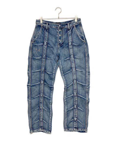 THUG CLUB（サグ クラブ）THUG CLUB (サグ クラブ) LINE GOB DENIM PANTS インディゴ サイズ:2の古着・服飾アイテム